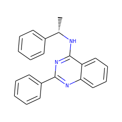 C[C@H](Nc1nc(-c2ccccc2)nc2ccccc12)c1ccccc1 ZINC000001773076