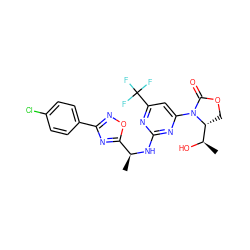 C[C@H](Nc1nc(N2C(=O)OC[C@@H]2[C@@H](C)O)cc(C(F)(F)F)n1)c1nc(-c2ccc(Cl)cc2)no1 ZINC000221671848