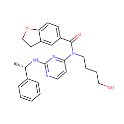 C[C@H](Nc1nccc(N(CCCCO)C(=O)c2ccc3c(c2)CCO3)n1)c1ccccc1 ZINC000049072825