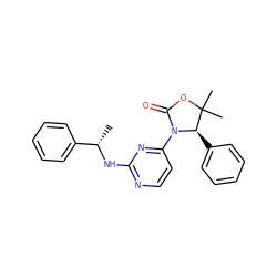 C[C@H](Nc1nccc(N2C(=O)OC(C)(C)[C@H]2c2ccccc2)n1)c1ccccc1 ZINC000142164016