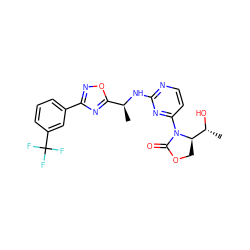 C[C@H](Nc1nccc(N2C(=O)OC[C@@H]2[C@@H](C)O)n1)c1nc(-c2cccc(C(F)(F)F)c2)no1 ZINC000221668770