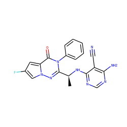 C[C@H](Nc1ncnc(N)c1C#N)c1nn2cc(F)cc2c(=O)n1-c1ccccc1 ZINC001772618957