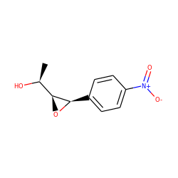 C[C@H](O)[C@@H]1O[C@@H]1c1ccc([N+](=O)[O-])cc1 ZINC000169705256