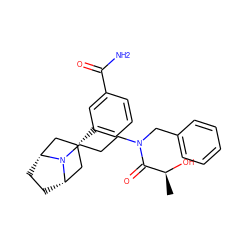 C[C@H](O)C(=O)N(CCCN1[C@H]2CC[C@@H]1C[C@H](c1cccc(C(N)=O)c1)C2)Cc1ccccc1 ZINC000117287710