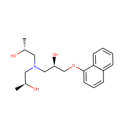 C[C@H](O)CN(C[C@@H](C)O)C[C@@H](O)COc1cccc2ccccc12 ZINC000028763558