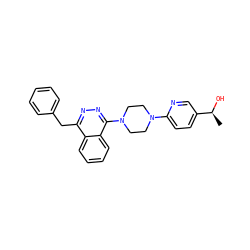 C[C@H](O)c1ccc(N2CCN(c3nnc(Cc4ccccc4)c4ccccc34)CC2)nc1 ZINC000045484437