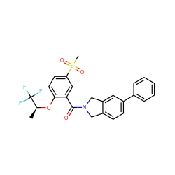 C[C@H](Oc1ccc(S(C)(=O)=O)cc1C(=O)N1Cc2ccc(-c3ccccc3)cc2C1)C(F)(F)F ZINC000035835049