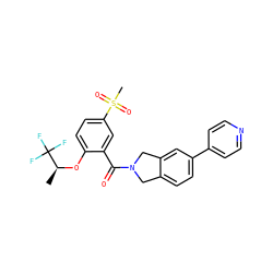 C[C@H](Oc1ccc(S(C)(=O)=O)cc1C(=O)N1Cc2ccc(-c3ccncc3)cc2C1)C(F)(F)F ZINC000034608185