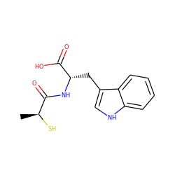 C[C@H](S)C(=O)N[C@@H](Cc1c[nH]c2ccccc12)C(=O)O ZINC000003814165