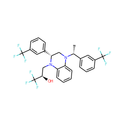 C[C@H](c1cccc(C(F)(F)F)c1)N1C[C@@H](c2cccc(C(F)(F)F)c2)N(C[C@@H](O)C(F)(F)F)c2ccccc21 ZINC000207752675