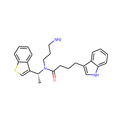 C[C@H](c1csc2ccccc12)N(CCCN)C(=O)CCCc1c[nH]c2ccccc12 ZINC000028825807