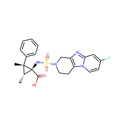 C[C@H]1[C@@](NS(=O)(=O)N2CCc3c(nc4cc(F)ccn34)C2)(C(=O)O)[C@@]1(C)c1ccccc1 ZINC000071296734