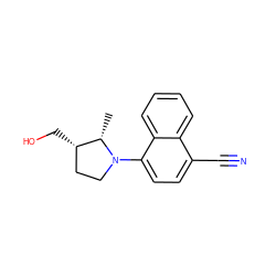 C[C@H]1[C@@H](CO)CCN1c1ccc(C#N)c2ccccc12 ZINC000038679785