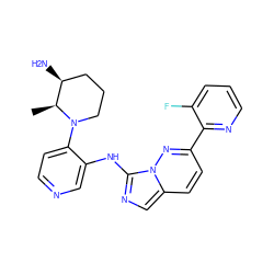 C[C@H]1[C@@H](N)CCCN1c1ccncc1Nc1ncc2ccc(-c3ncccc3F)nn12 ZINC000144270024