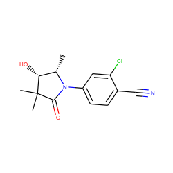 C[C@H]1[C@@H](O)C(C)(C)C(=O)N1c1ccc(C#N)c(Cl)c1 ZINC000202906424