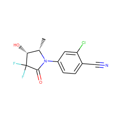 C[C@H]1[C@@H](O)C(F)(F)C(=O)N1c1ccc(C#N)c(Cl)c1 ZINC000116753695