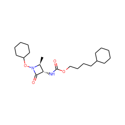 C[C@H]1[C@H](NC(=O)OCCCCC2CCCCC2)C(=O)N1OC1CCCCC1 ZINC001772601699