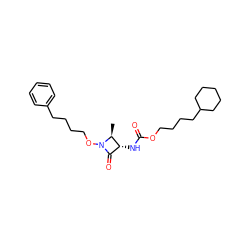 C[C@H]1[C@H](NC(=O)OCCCCC2CCCCC2)C(=O)N1OCCCCc1ccccc1 ZINC001772634769