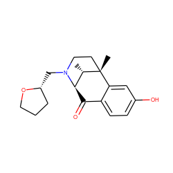 C[C@H]1[C@H]2C(=O)c3ccc(O)cc3[C@@]1(C)CCN2C[C@@H]1CCCO1 ZINC000100841563