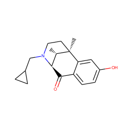 C[C@H]1[C@H]2C(=O)c3ccc(O)cc3[C@]1(C)CCN2CC1CC1 ZINC000001999400