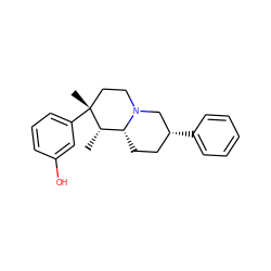 C[C@H]1[C@H]2CC[C@@H](c3ccccc3)CN2CC[C@@]1(C)c1cccc(O)c1 ZINC000035075192