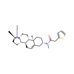 C[C@H]1[C@H]2CC[C@H]3[C@@H]4CC=C5C[C@@H](N(C)C(=O)Cc6cccs6)CC[C@]5(C)[C@H]4CC[C@]23CN1C ZINC000038240783