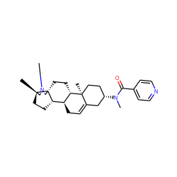 C[C@H]1[C@H]2CC[C@H]3[C@@H]4CC=C5C[C@@H](N(C)C(=O)c6ccncc6)CC[C@]5(C)[C@H]4CC[C@]23CN1C ZINC000038226426