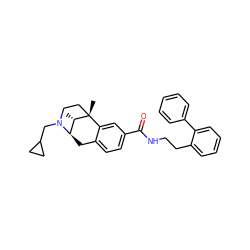 C[C@H]1[C@H]2Cc3ccc(C(=O)NCCc4ccccc4-c4ccccc4)cc3[C@@]1(C)CCN2CC1CC1 ZINC000101154293