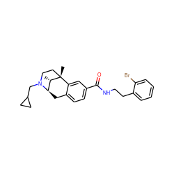 C[C@H]1[C@H]2Cc3ccc(C(=O)NCCc4ccccc4Br)cc3[C@@]1(C)CCN2CC1CC1 ZINC000101154323