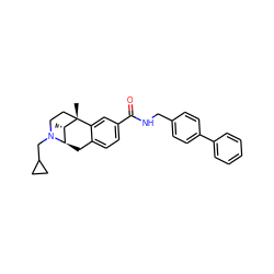 C[C@H]1[C@H]2Cc3ccc(C(=O)NCc4ccc(-c5ccccc5)cc4)cc3[C@@]1(C)CCN2CC1CC1 ZINC000102333511