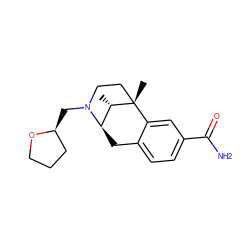 C[C@H]1[C@H]2Cc3ccc(C(N)=O)cc3[C@@]1(C)CCN2C[C@H]1CCCO1 ZINC001772629832