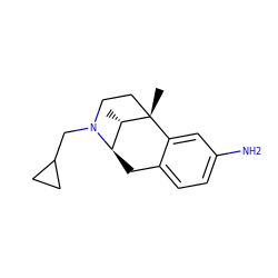 C[C@H]1[C@H]2Cc3ccc(N)cc3[C@@]1(C)CCN2CC1CC1 ZINC000100804904