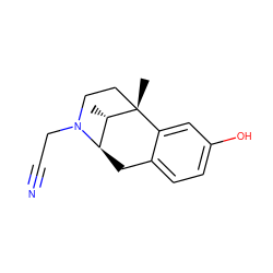 C[C@H]1[C@H]2Cc3ccc(O)cc3[C@@]1(C)CCN2CC#N ZINC000100871111