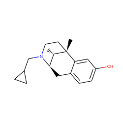 C[C@H]1[C@H]2Cc3ccc(O)cc3[C@@]1(C)CCN2CC1CC1 ZINC000100091815