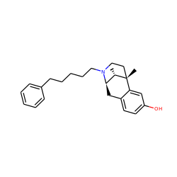 C[C@H]1[C@H]2Cc3ccc(O)cc3[C@@]1(C)CCN2CCCCCc1ccccc1 ZINC000100640208