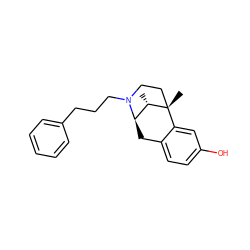 C[C@H]1[C@H]2Cc3ccc(O)cc3[C@@]1(C)CCN2CCCc1ccccc1 ZINC000100640262