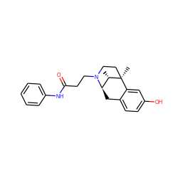 C[C@H]1[C@H]2Cc3ccc(O)cc3[C@]1(C)CCN2CCC(=O)Nc1ccccc1 ZINC000207657900