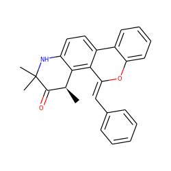 C[C@H]1C(=O)C(C)(C)Nc2ccc3c(c21)/C(=C/c1ccccc1)Oc1ccccc1-3 ZINC000013796888