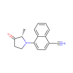 C[C@H]1C(=O)CCN1c1ccc(C#N)c2ccccc12 ZINC000203883469