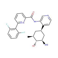 C[C@H]1C[C@@H](c2ccncc2NC(=O)c2cccc(-c3c(F)cccc3F)n2)C[C@@H](N)[C@@H]1O ZINC000169697095