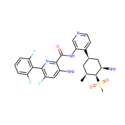 C[C@H]1C[C@@H](c2ccncc2NC(=O)c2nc(-c3c(F)cccc3F)c(F)cc2N)C[C@@H](N)[C@H]1S(C)(=O)=O ZINC000261083067