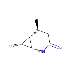 C[C@H]1CC(=N)N[C@@H]2[C@H](Cl)[C@H]12 ZINC000004394252