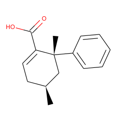 C[C@H]1CC=C(C(=O)O)[C@](C)(c2ccccc2)C1 ZINC000144090123