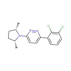 C[C@H]1CC[C@@H](C)N1c1ccc(-c2cccc(Cl)c2Cl)nn1 ZINC000045354154