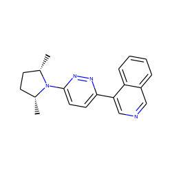 C[C@H]1CC[C@@H](C)N1c1ccc(-c2cncc3ccccc23)nn1 ZINC000034809194