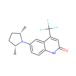 C[C@H]1CC[C@@H](C)N1c1ccc2[nH]c(=O)cc(C(F)(F)F)c2c1 ZINC000014968208