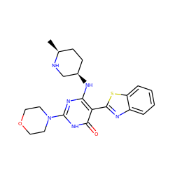 C[C@H]1CC[C@@H](Nc2nc(N3CCOCC3)[nH]c(=O)c2-c2nc3ccccc3s2)CN1 ZINC000473115316