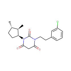 C[C@H]1CC[C@H](N2C(=O)CC(=O)N(CCc3cccc(Cl)c3)C2=O)[C@@H]1C ZINC000101678103