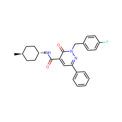 C[C@H]1CC[C@H](NC(=O)c2cc(-c3ccccc3)nn(Cc3ccc(F)cc3)c2=O)CC1 ZINC001772648026