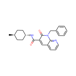 C[C@H]1CC[C@H](NC(=O)c2cc3cccnc3n(Cc3ccccc3)c2=O)CC1 ZINC000101194992